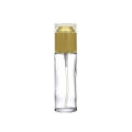 Cosmetic round 30ml 50ml 100ml refillable glass perfume spray bottle with aluminum spray pump cap